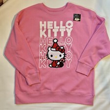 Hello Kitty Christmas Pink Sweatshirt Adult Size MEDIUM NEW WITH TAG  CUTE 