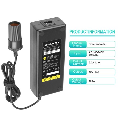 10A 240V to 12V Car Cigarette Lighter Transformer Power Supply Socket Converter - Picture 12 of 12
