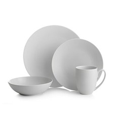 Nambe POP 4-Piece Stoneware Dinnerware Set Plate/ Bowl/ Mug  Salad Plate -White