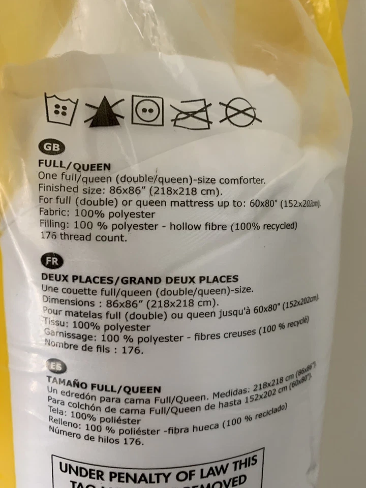 IKEA SÄFFEROT одеяло полный/королева свет теплый саферот пододеяльник белый новый - Изображение 4 из 4