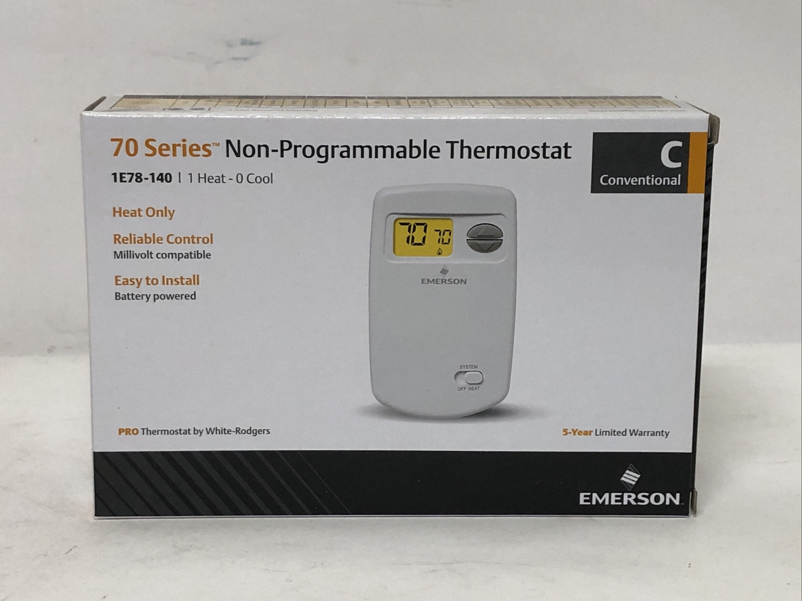 Emerson 1E78-140 Non-programmable Thermostat for sale online | eBay