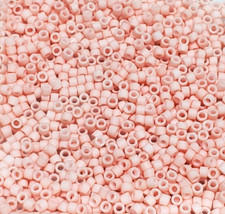 Miyuki Delica Seed Beads Size 11/0 " OPAQUE LIGHT SALMON MATTE " 5.2 Grams
