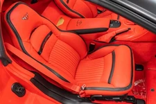 Chevy C5 Synthetic Leather Sports Seat Covers In Red & Black Border (1997-2004)