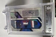 Tom Brady 2008 Triple Threads Triple Patch 3 CLR Auto SP /2 BGS 8.5