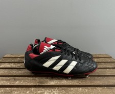 Vintage 90s Adidas 1996 Soccer Boots Football Cleats Shoes Black Red US 8.5 UK 8