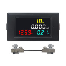 Ammeter Voltmeter DC 14-600V 100A Digital Multimeter Panel Power Energy Monitor