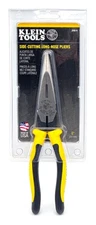 NEW Klein Tools J203-8 Side-Cutting Long-Nose Pliers 8" Made in USA ~ Free Ship.