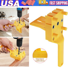 Handheld Woodworking Doweling Jig Drill Guide Wood Dowel Drilling Hole Saw Tool