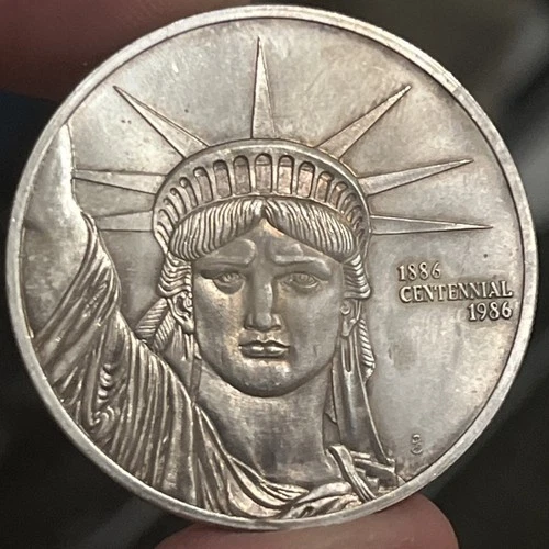 1986 Engelhard MTB 1 oz  Liberty Trade Silver Round .999 Fine