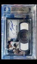2019 Topps Museum Collection Swatches Dual Relic Auto Clint Frazier /199 BGS 9