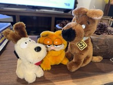 Vintage ODIE Garfield Scooby Doo Plush Lot 1980's