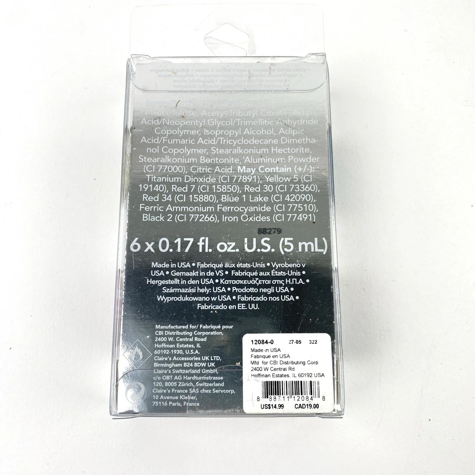 Lote de 9 mini juegos de esmalte de uñas Claire's Vegan (54 minis en total) Foto 4 de 4