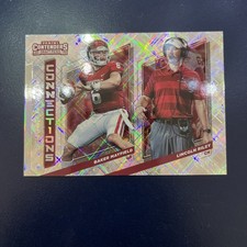 Baker Mayfield Lincoln Riley Dual Panini Contenders DP Oklahoma Connections /15