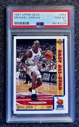 1991 Upper Deck All-Star Michael Jordan #452 Chicago Bulls (HOF) PSA 10 GEM MT