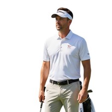 Peter Millar Summer Comfort LACC 123rd U.S. Open White Polo Shirt Size L