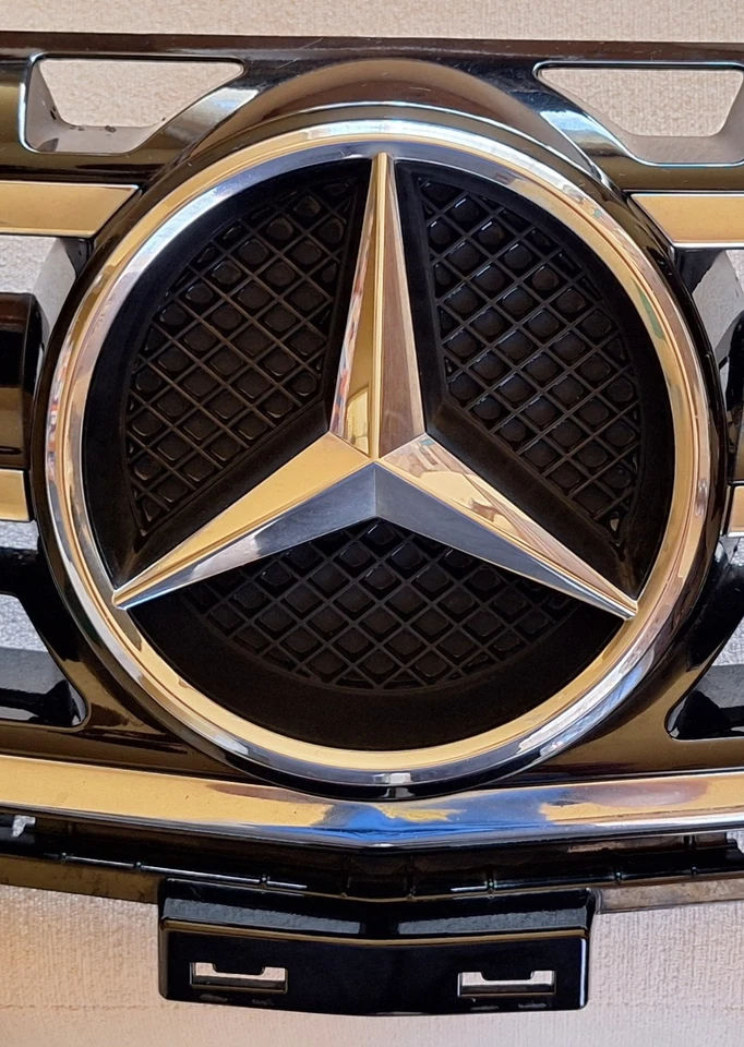 ✅ 2012-2015 Mercedes W166 ML Ml350 Grelha Frontal OEM com Emblema Novo Preto Perfeito - Imagem 3 de 3