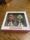 Disney Mickey & Minnie Hallmark 4 Icon Blown Glass Christmas Ornaments NEW  BOX — photo 3