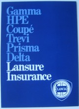 Lancia Insurance Gamma HPE Coupe Trevi Prisma Delta circa 1984