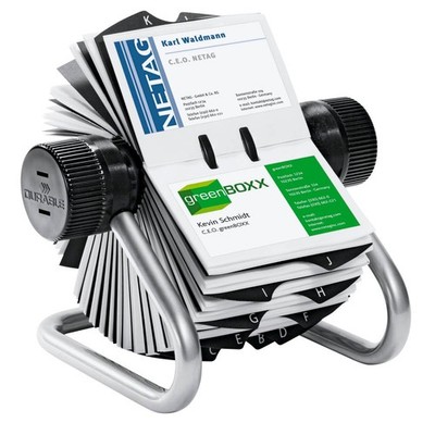 DURABLE Visitenkarten-Rollkartei Visifix silber, für 560 Visitenkarten