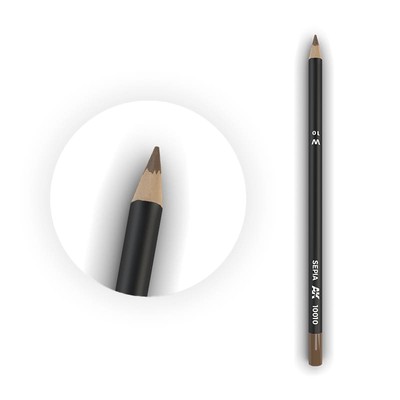 AK INTERACTIVE 10010 WEATHERING PENCIL: SEPIA (water-based)