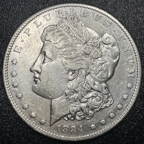 1884 S Morgan Silver Dollar $1 AU Details About UNC Cleaned