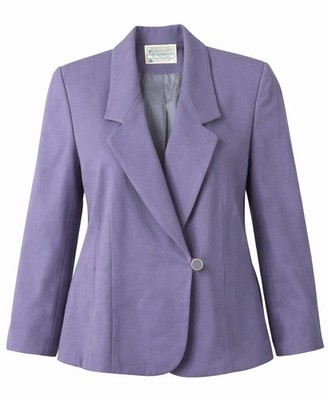 Pendleton Womens 16W Purple 100% Virgin Wool Blazer Made in USA One Button