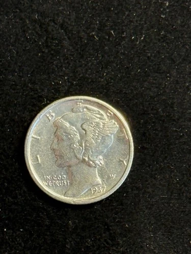 1937-S MERCURY Dime 10c Low Mintage, 90% Silver AU Estate US Mint Coin 2706