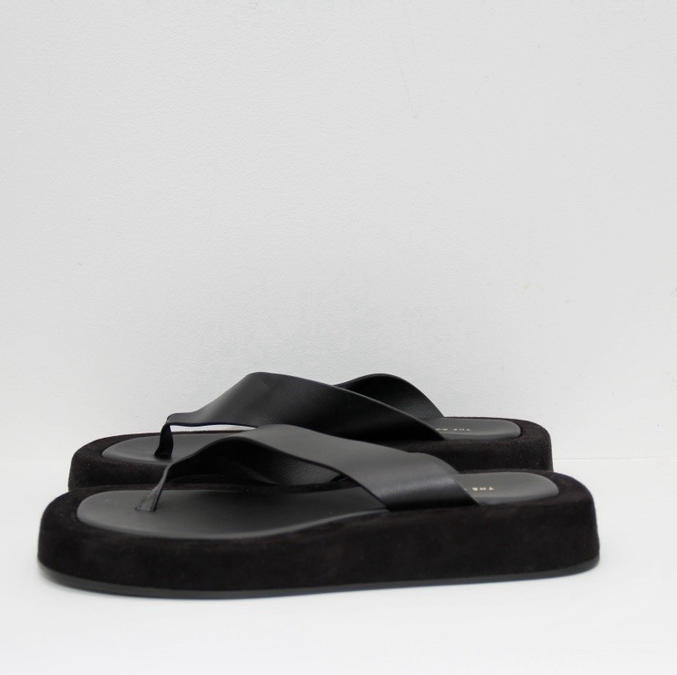 FILA Infradito The Row Ginza in pelle nera