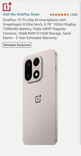 OnePlus 15 5G 16GB RAM 512GB 6.78in 50MP Sand Storm Smartphone Used