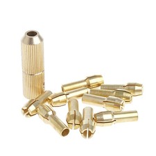 10Pcs 0.5-3.2mm Micro Twist Hand Drill Kit Chuck Electric Drill Bit Collet+2mm