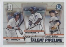 2020 Bowman Talent Pipeline Trios Chrome Riley Greene Daz Cameron #TP-DET 00d2