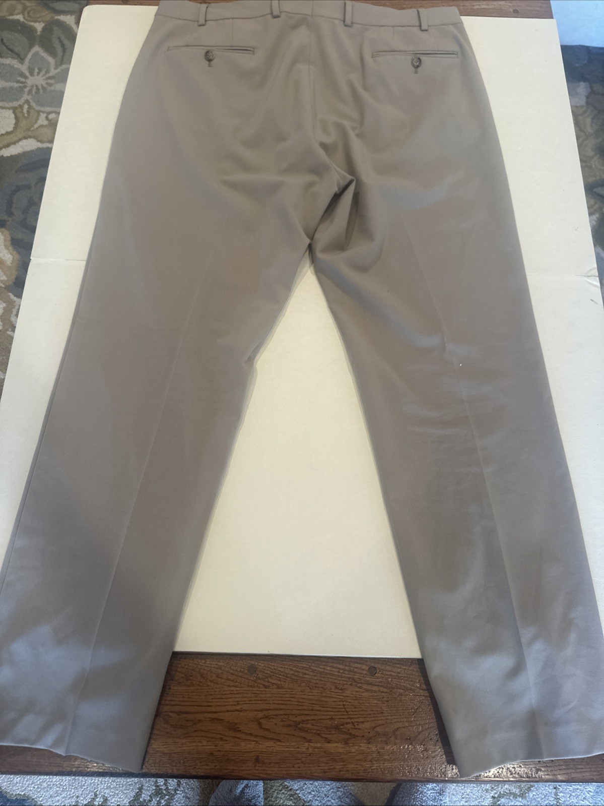 Lauren Ralph Lauren Black Label Dress Slacks 38x32 Taupe Flat. Preppy Quiet Lux thumbnail 8