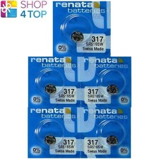 5 Renata 317 SR516SW Batteries Silver 1.55 V SR62 Watch Swiss Made New