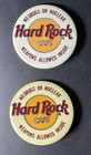 Lot (2) Hard Rock Cafe Pin No Drugs or Nuclear Weapons Inside Logo Pinback Badge — photo 2