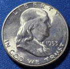 A 1953 S Franklin Half Dollar BU Nice Coin!