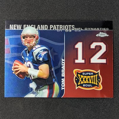 2008 Topps Chrome Tom Brady - NFL Dynasties Tribute Super Bowl XXXVIII #DYNC-TB 
