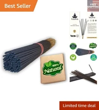 Natural Sandalwood Incense Sticks - 100 Sticks for Spirituality and Positivity