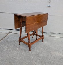 Mesa de patas puerta mariposa hoja caída madera pino campo granja rústica vintage A