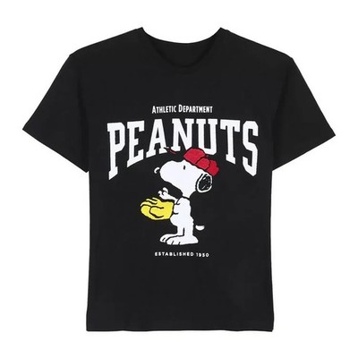 SNOOPY - Cotton T-Shirt Black - Size M