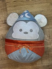 Disney Squishmallows Mickey Mouse 100 Years Sorcerer Sparkly Plush Grey Blue