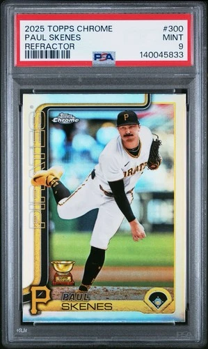 2025 Topps Chrome Paul Skenes #300 Refractor PSA 9