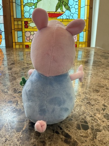 Peppa Pig w/ Green Dinosaur 9" Plush Toy TY Stuffed Animal Soft Pink Pig - Picture 3 of 14