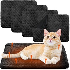 4 Pack Self Warming Cat Bed Mat Self Heating Pad for Dog Extra Warm Winter Pe...
