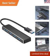Lightweight USB 3.0 Hub with 4 Ports - Ideal Splitter for Laptops, Consoles