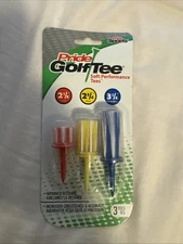 Pride Golf Soft Performance Golf Tees-2 packs of 3 variety size brush tees