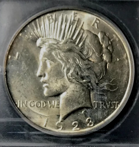 1923-D Peace Silver Dollar AU58 ICG