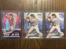 Red Sox Rookie Kristian Campbell 3-card Lot: UV Beam, Wave & Base Refractor-READ