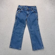 Carhartt Carpenter Jeans Boys Size 6 Blue 22x19 Outdoor Adjustable