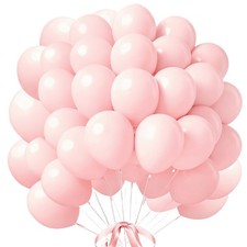 160Pcs Pastel Pink 12 Inch Pink Latex Party Balloons for Wedding Bridal Showe...