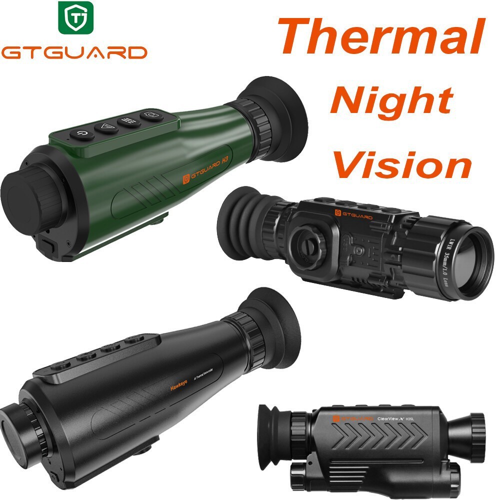 Monoculaire Thermique GTGUARD X350 – Vision Nocturne Chasse, 384x288 50Hz, 35mm